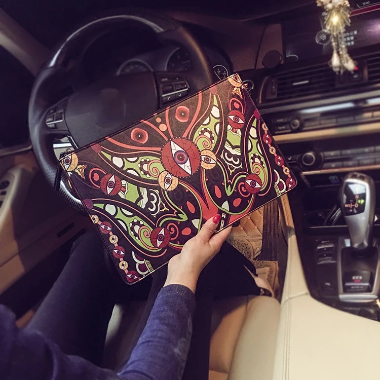 

KISUMATER 3D Printing Cartoon Bags Designer large capacity bag Envelope handbag casual clutch shoulder Free Shipping