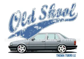 

LANCIA THEMA TURBO I.E t-shirt. OLD SKOOL. CLASSIC CAR. MODIFIED. RETRO.