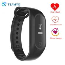 Teamyo B15S часы артериального давления кислорода фитнес-браслет Smart Pulsera inteligente монитор cardiaco Смарт Браслет Водонепроницаемый IP67