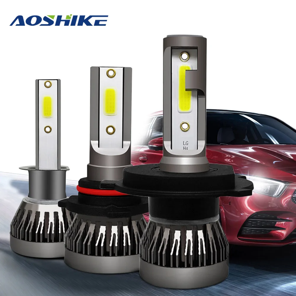 Автомобильная фара AOSHIKE 2 шт. 36 Вт 3000 К 9005 лм MINI1 COB H4 H7 H11 9012 9006 холодный белый