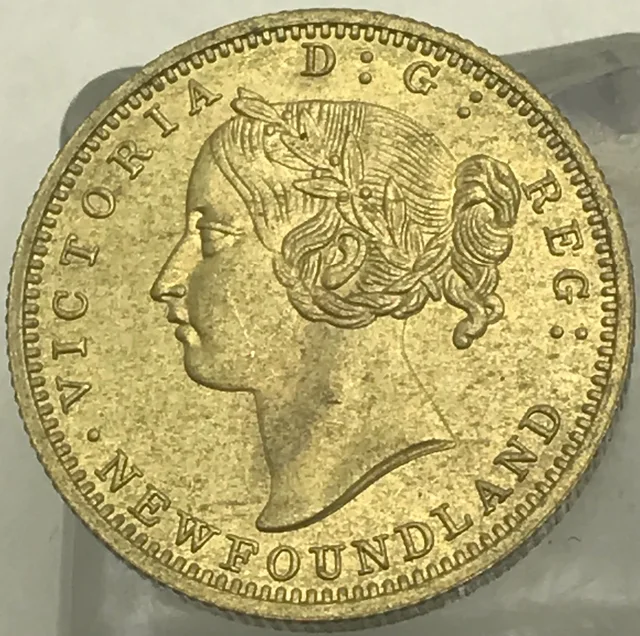 1888 Canada 2 Dollars Two Hundred Cents Victoria Newfoundland 1888 Canada 2 Dollars Two Hundred Cents Victoria Newfoundland Pence Gold Crafts Br Metal Copy Coin