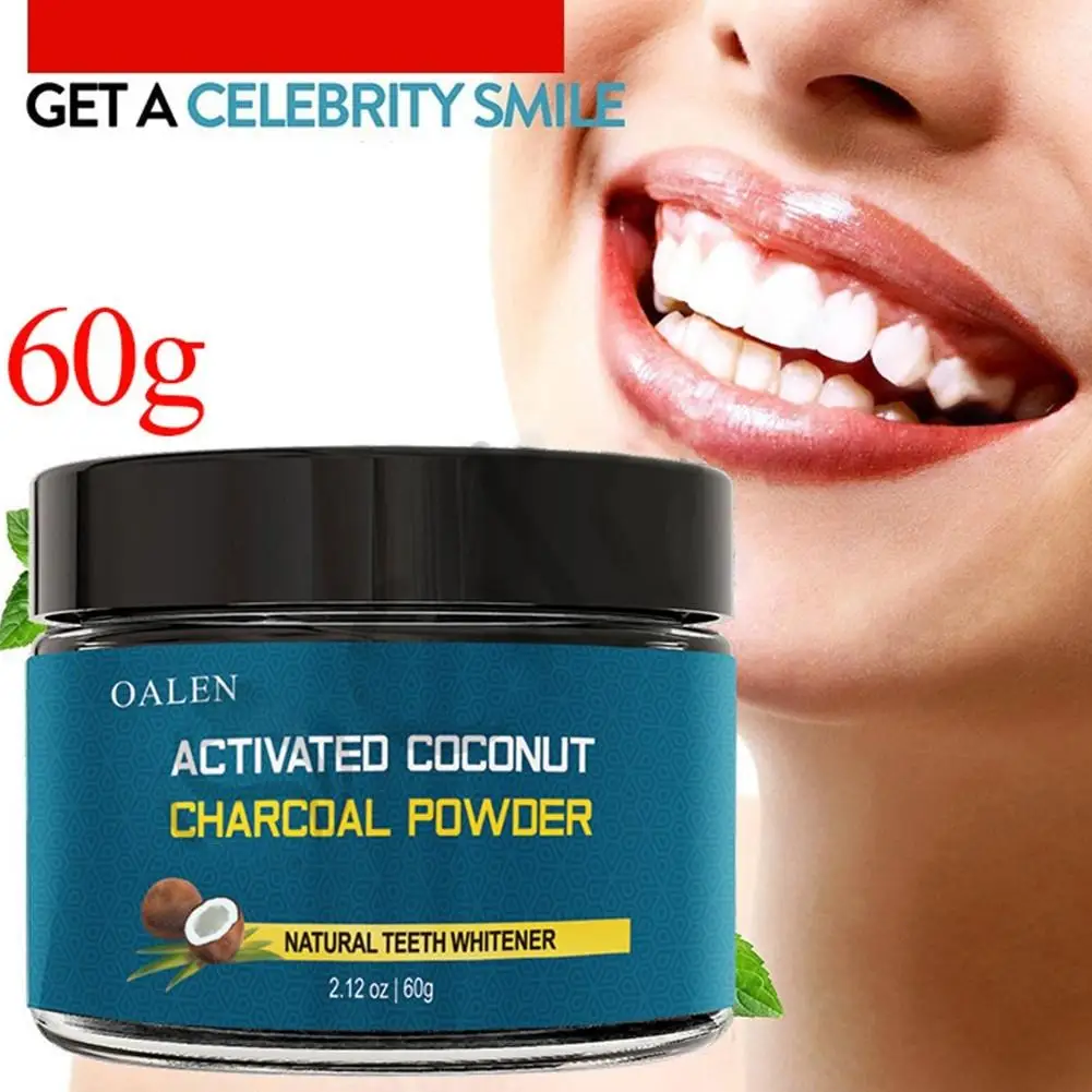 BellyLady 60g Natural Activated Coconut Charcoal Teeth Whitening Powder
