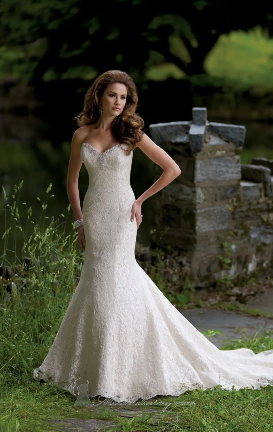 

Shinning Hot-sale appliques Sleeveless Lace mermaid sweetheart Wedding Dress 2019 sweetheart beaded wedding gown bridal dresses