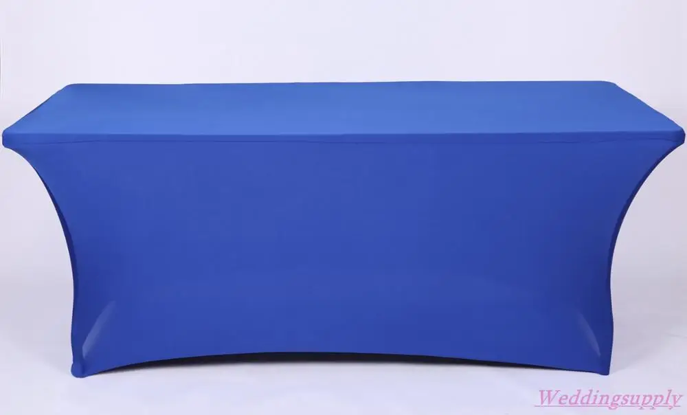 

6ft And 8ft Cocktail Rectangle Stretch Lycra Spandex Tablecloth Table Cover For Wedding Banquet Party Hotel Decoration