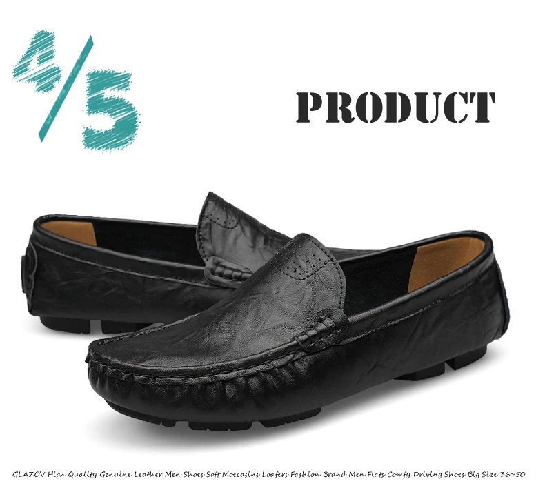 GLAZOV Мужская обувь из высококачественной натуральной кожи Мягкие Мокасины, лоферы, модная брендовая мужская обувь на плоской подошве, удобная обувь для вождения Большие размеры 36-50