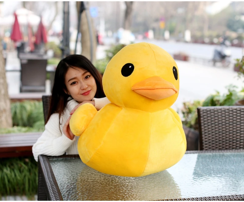 kawaii cartoon rubber duck plush doll soft stuffed yellow duck toy for child birthday gift wedding decoration 24inch 60cm DY50448 (14)