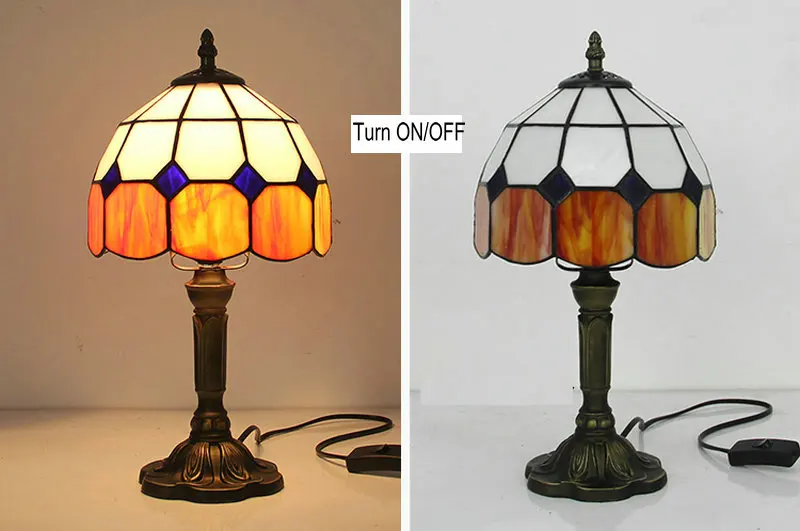 Artpad Средиземноморский Декор Турецкая мозаика лампы E27 абажур из витражного стекла прикроватная тумбочка для спальни винтажный Настольный светильник