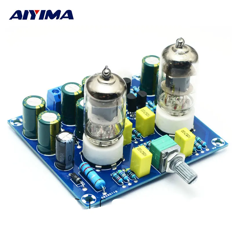 AIYIMA Tube Amplifiers Audio Board DIY Kits Amplificador Fever Class 6J1 Tube Preamplifier Headphone Amplifier