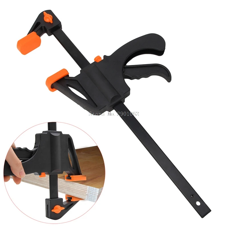 

10 Inch Wood-Working Bar Clamp Quick Ratchet Release Speed Squeeze DIY Hand Tool -B119