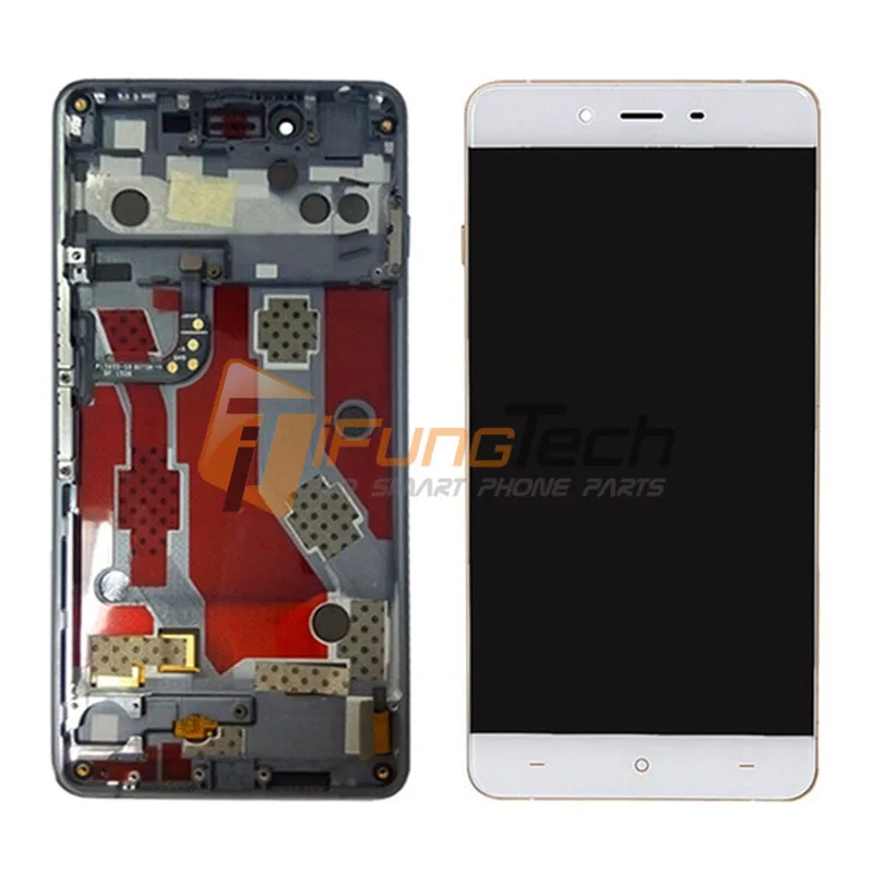 For OnePlus One Plus X mobile phone Replacement LCD Display Touch Digitizer Screen Glass Assembly+Frame 5pcs lot 100% new original oneplus one lcd screen touch panel digitizer for oneplus one 64gb 16gb lcd display 100%tested