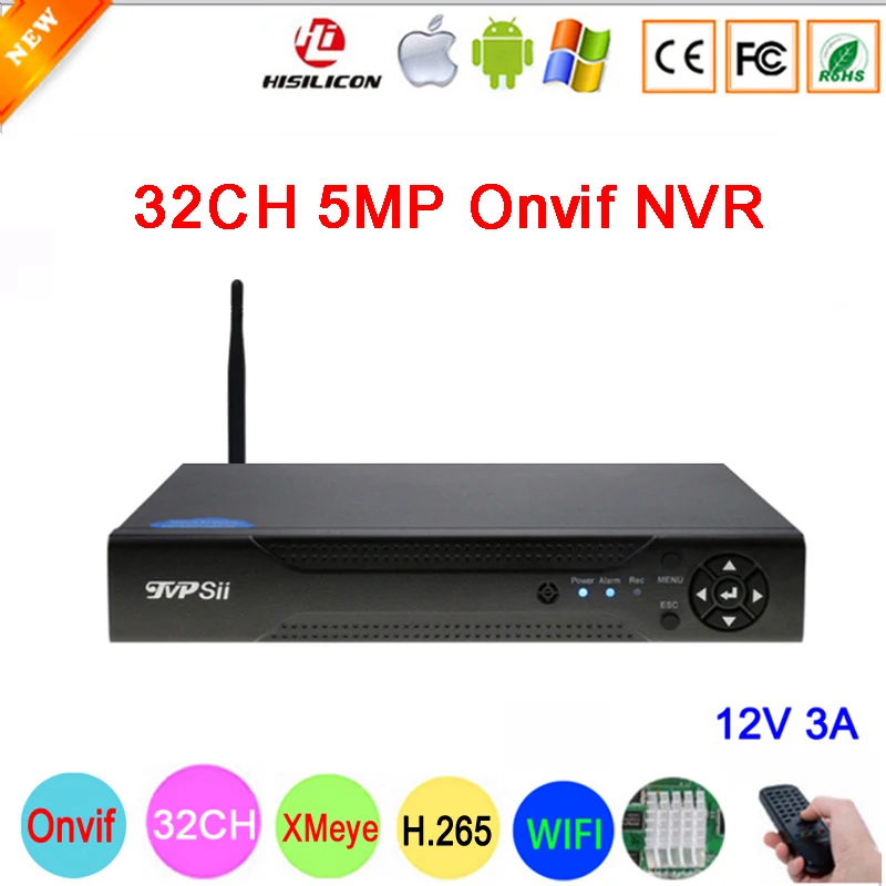 Hi3536C XMeye 8CH * 4 K/32CH * 5MP H.265 + 5MP 32CH 32 канала один Sata аудио wifi Onvif CCTV NVR Бесплатная доставка