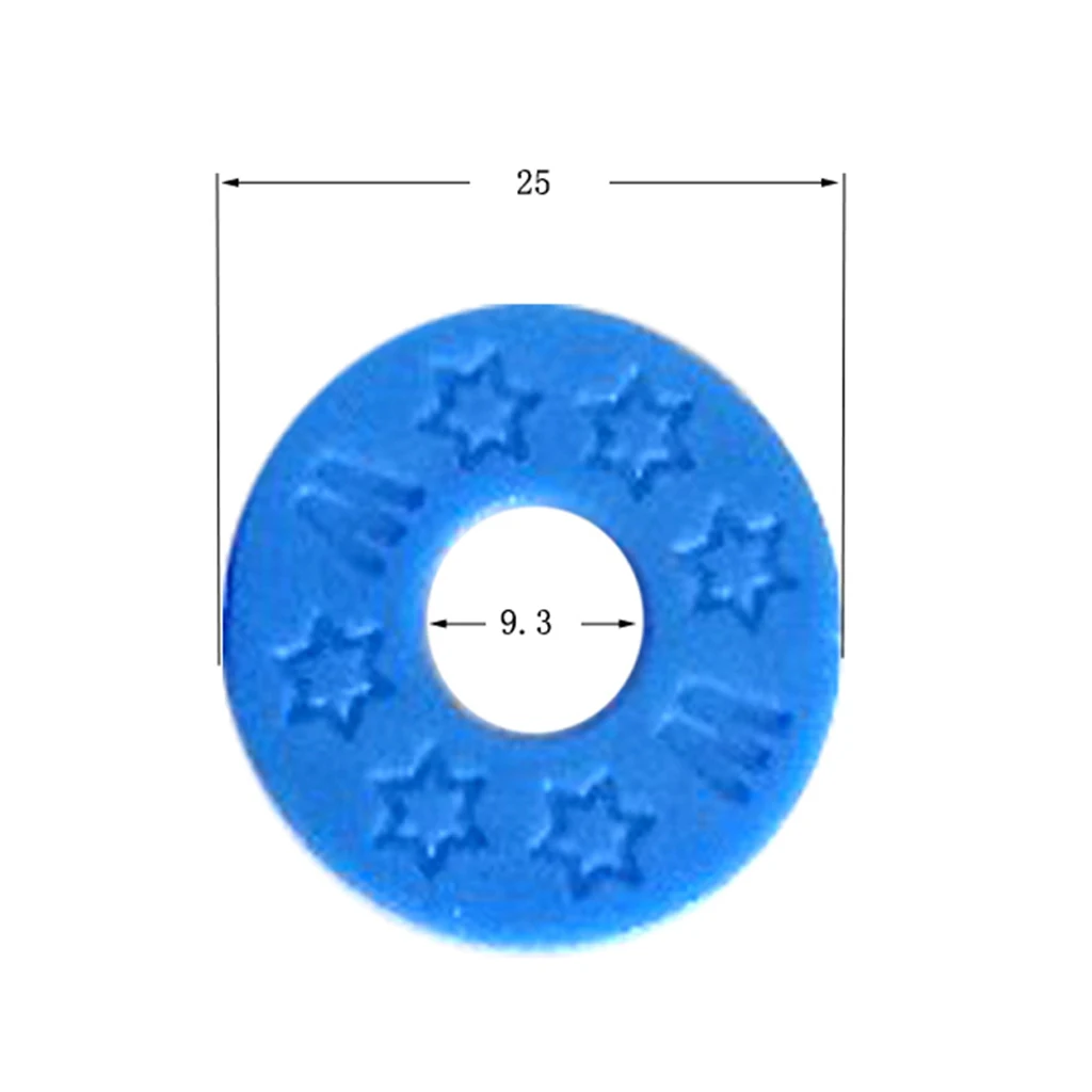 Tooyful 10 Pieces Rubber Guitar Strap Block Rubber Safety Strap Lock Washer for Guitar Parts Accessories Assorted Color