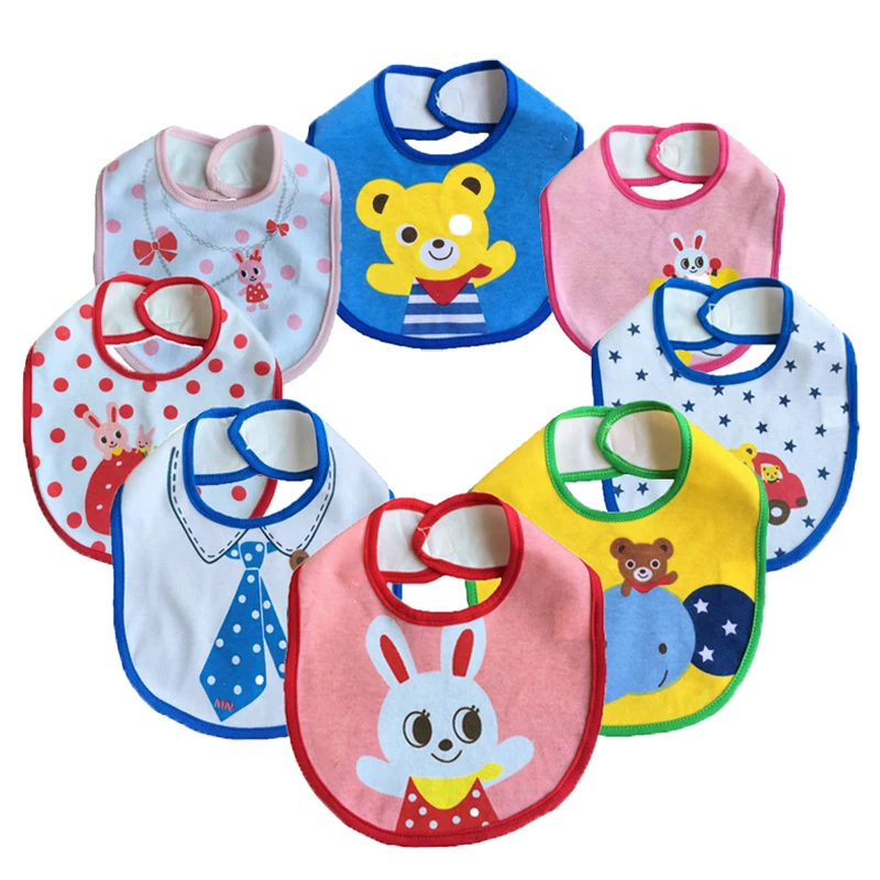 Buy 10Pc/lot New Baby Cartoon Images Cotton Bib Bibs