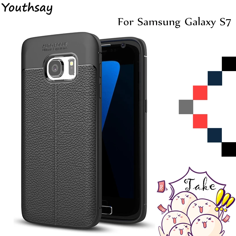 Для Samsung Galaxy S7 чехол личи шаблон задняя и TPU для G930A Funda Youthsay | Мобильные телефоны