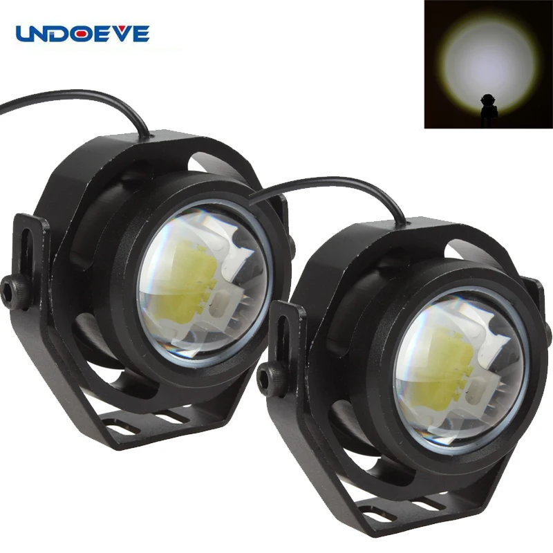 

Undoeve2pcs Super Bright Led Car Light Waterproof 10W DRL Eagle Eye Daytime Running Light Reverse for Ford Backup Park BH