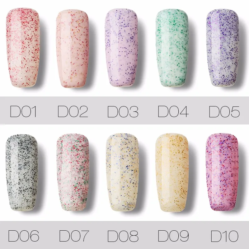 Розалинд гель 1 s черный флакон 7 мл Конфеты Bling D01-24 гель лак для ногтей Nail Art УФ и светодио дный выдерживает-гель Лаки Маникюр полу постоянный