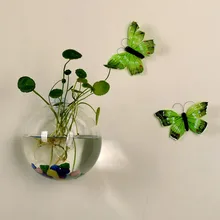 Maceteros Para прозрачный 6 Стеклянные плантаторы настенные Висячие клумбы круглые воздушные растения горшки настенный контейнер для растений украшение вазы 19June11 P30