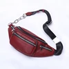 Lambskin Zipper Fanny Packs Chest Waist Bum Belt Handbags Real Genuine Cow Leather Crossbody Shoulder Bags Women Female Men 2022 ► Photo 3/6