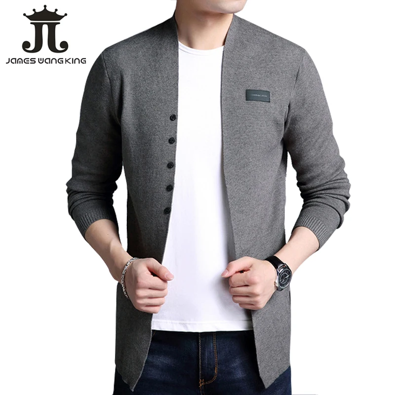 Fashion Cardigan Men Sweater New 2018 Long Sleeve slim