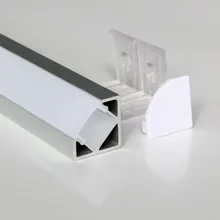 5 м(10 шт) много, 0,5 м за шт, анодированный алюминиевый профиль для Светодиодный светильник, треугольная форма, прозрачная крышка