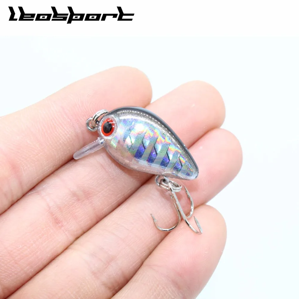 

LEOSPORT Low price good quality 1 pcs 2.6cm/1.2g mini crank fishing bait crankbait artificial wobbler japan