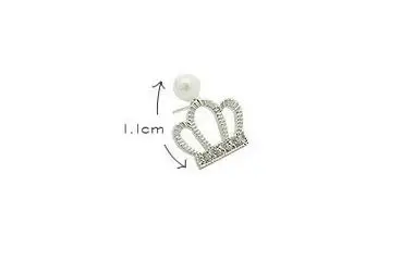 OMH оптовой 6 pair Off 60% = $0.24/Пара Мода девушка классика корона жемчуг серьги стержня