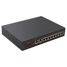 10 Ports Poe Switch 52V Power Over Ethernet Network Switch 8 Poe Switch Injector For Ip Camera/Wireless Ap/Cctv Camera System( 10 Ports Poe Switch 52V Power Over Ethernet Network Switch 8 Poe Switch Injector For Ip Camera/Wireless Ap/Cctv Camera System(