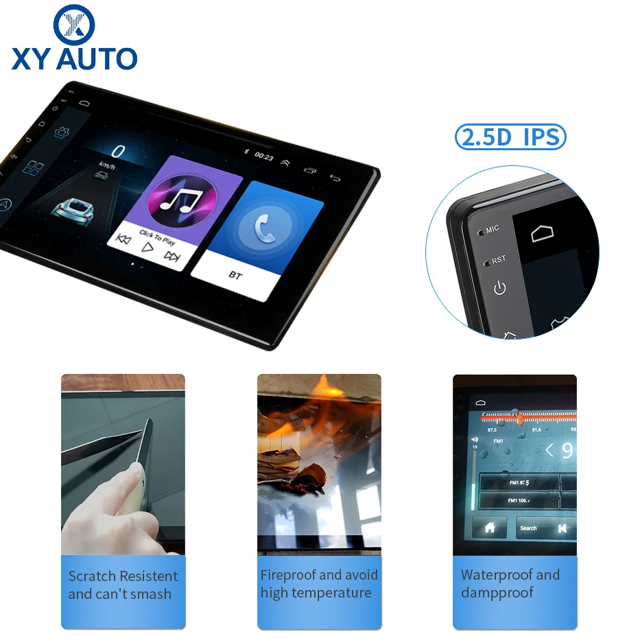 Top 9 inch 2.5D IPS Tempered HD multi-touch screen Android 8.1 NAVI for KIA forte 2009-2014 with Bluetooth USB WIFI support SWC 3