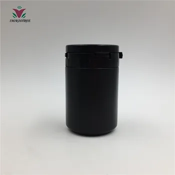 

50pcs 60cc 60g HDPE Black Wide Mouth Capsules Pill Container with Tearing Caps