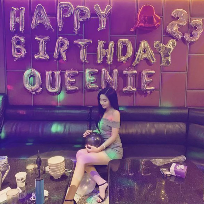 1 Set Happy Birthday Queen Balloons Birthday Party Decorations