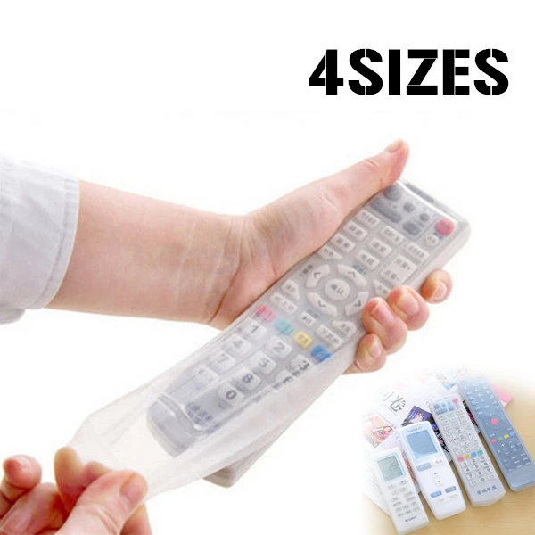 

Dust Storage Boxes Transparent Silicone TV Remote Control Cover Protective Holder Bags Home Item Stuff 301-0470
