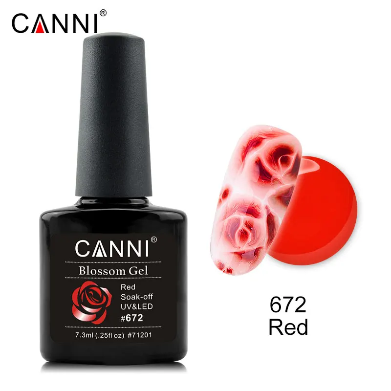 New arrived christmas gift CANNI nail supplies fast to blooming gel nail art soak off led uv 12 colors blossom gel nail polish