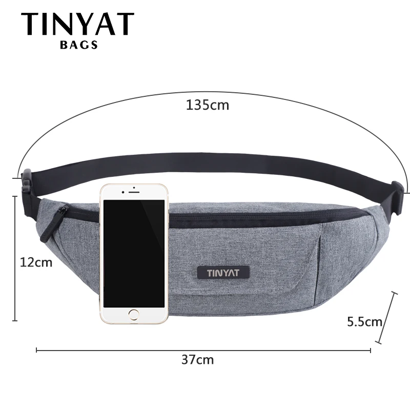 TINYAT الرجال الخصر حقيبة الوظائف الخصر حزمة عارضة حقيبة بحزام الحقيبة للهاتف المال 3 جيوب كبيرة حقيبة قماش قنب ل حزام رمادي TINYAT الرجال الخصر حقيبة الوظائف الخصر حزمة عارضة حقيبة بحزام الحقيبة للهاتف المال 3 جيوب كبيرة حقيبة قماش قنب ل حزام رمادي