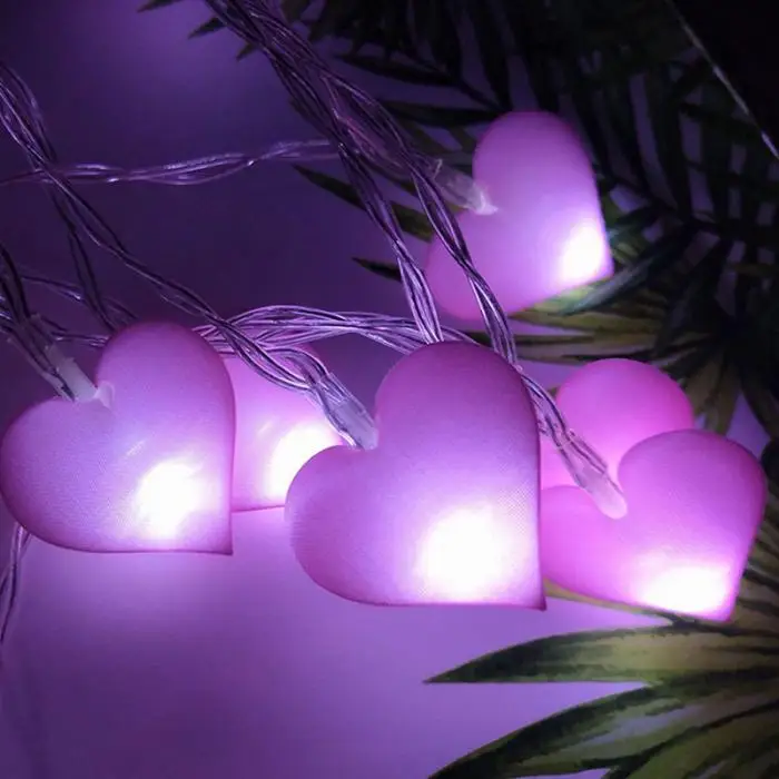 Светодиодный светильник-гирлянда в форме сердца, украшение для комнаты, сада, Рождества, свадьбы, вечеринки, LB88