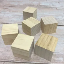 Набор из 16 необработанных сосновых деревянных блоков дюйма