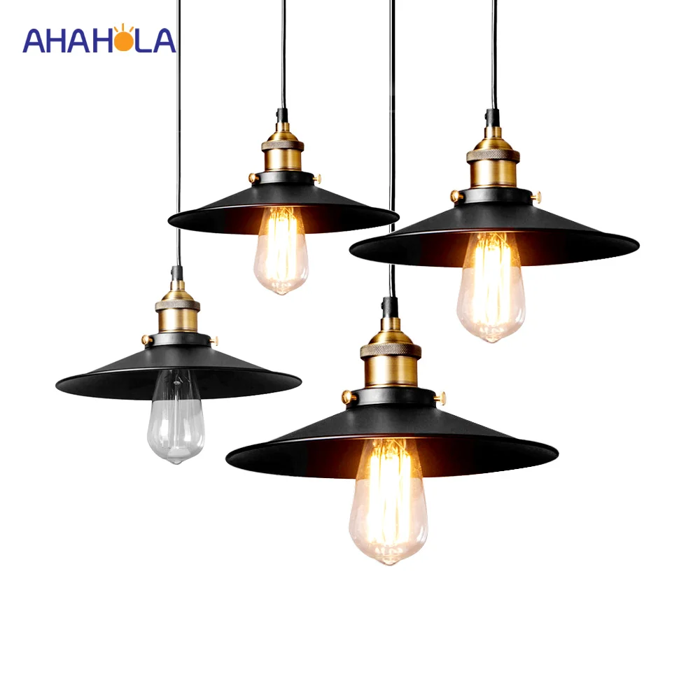 

Industrial Vintage Pendant Lighting Loft Nordic Pendant Light Black Pendant lampshade Industrial Decor Light Bar Kitchen Lamp