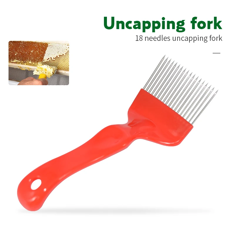 

Brand Beekeeping Tool 1PCS Red 21 Straight Needles Uncapping Forks Suitable for Beekeeping Tool Honey Honeycomb Scraper