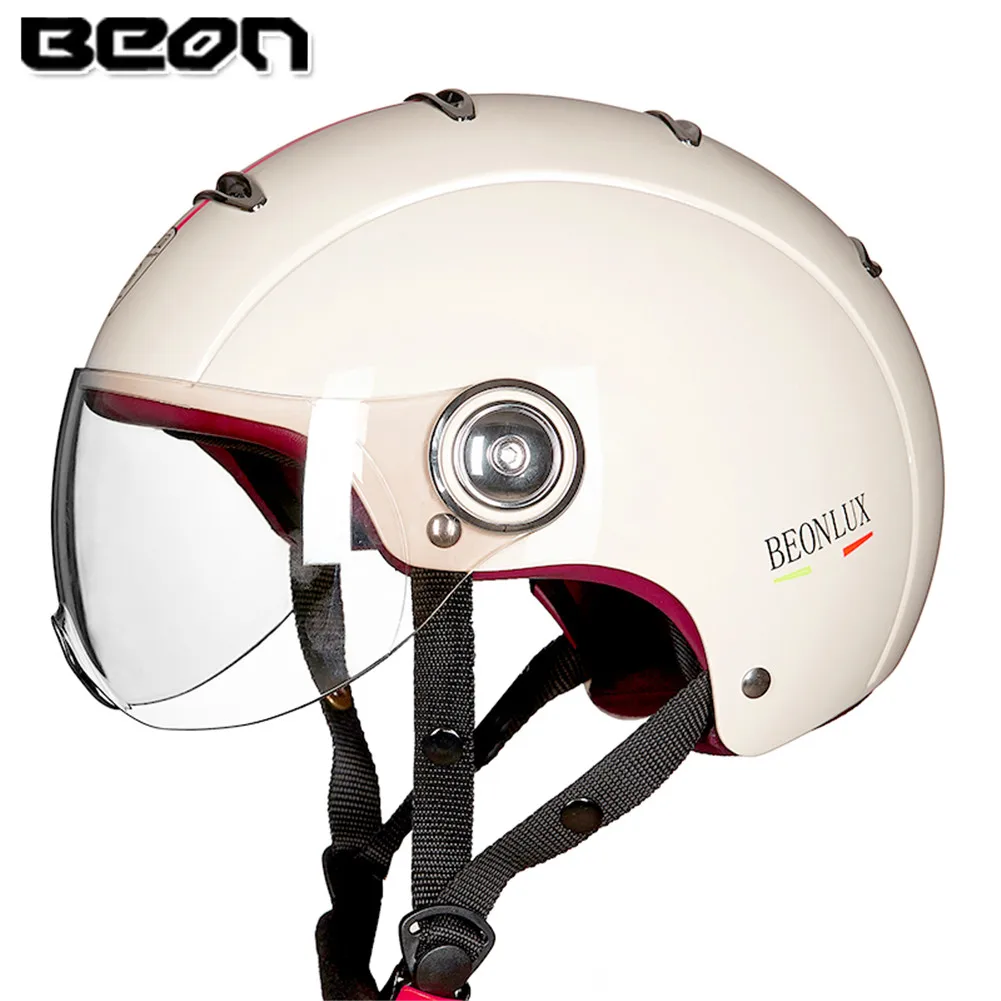 BEON мотоциклетный шлем скутер с открытым лицом Capacete Casco мото шлемы для мужчин и