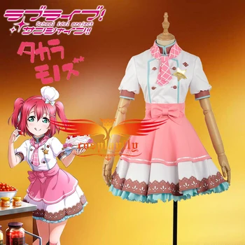 

LoveLive!SunShine!!Aqours Ruby Kurosawa Adult Women Dress Career Unawakened Chef Maid Girls Clothing Cosplay Costume Hairband