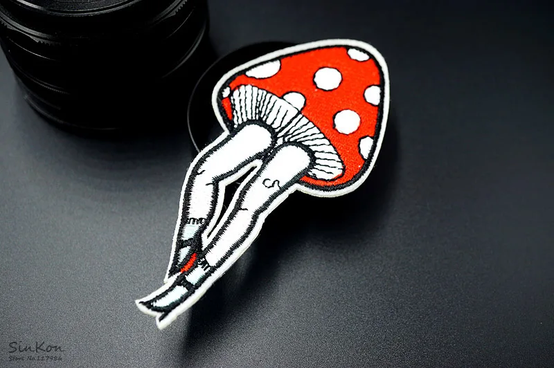 Ходячий гриб(Размер: 5,0x10 см) нашивки значки вышитая аппликация швейная одежда наклейки одежда аксессуары