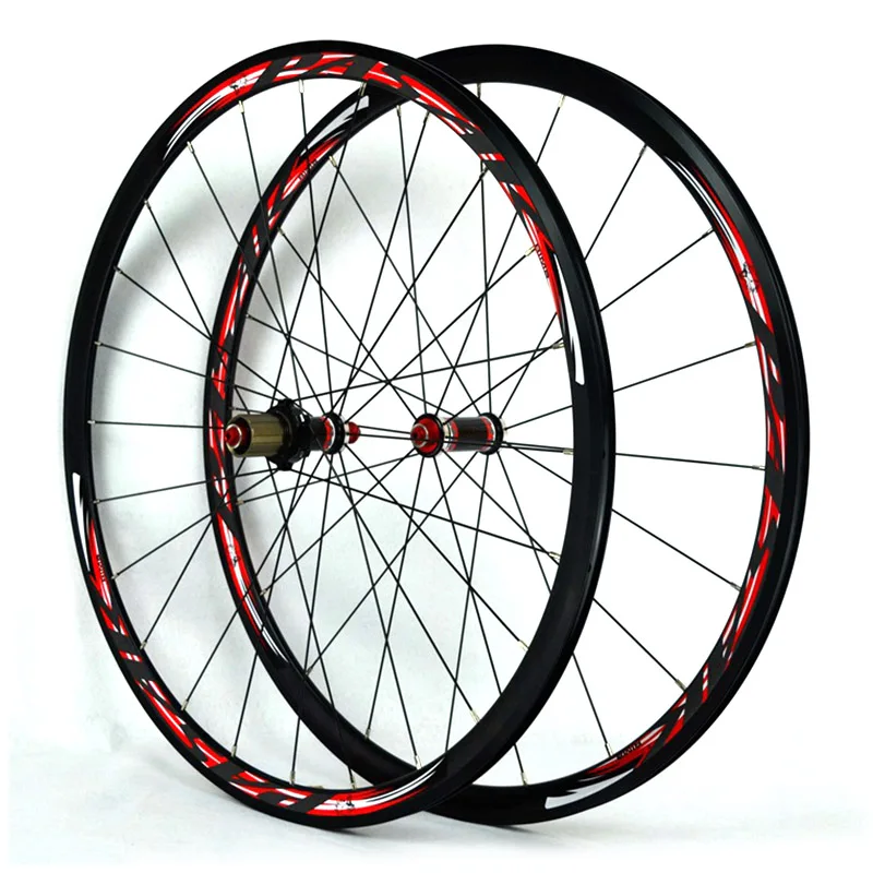 

700C Carbon Fiber Bike Wheel Ultralight Carbon Wheelset V/C Brakes 30MM Rim Direct-pull Stainless Steel Spoke Road Bicycle Part