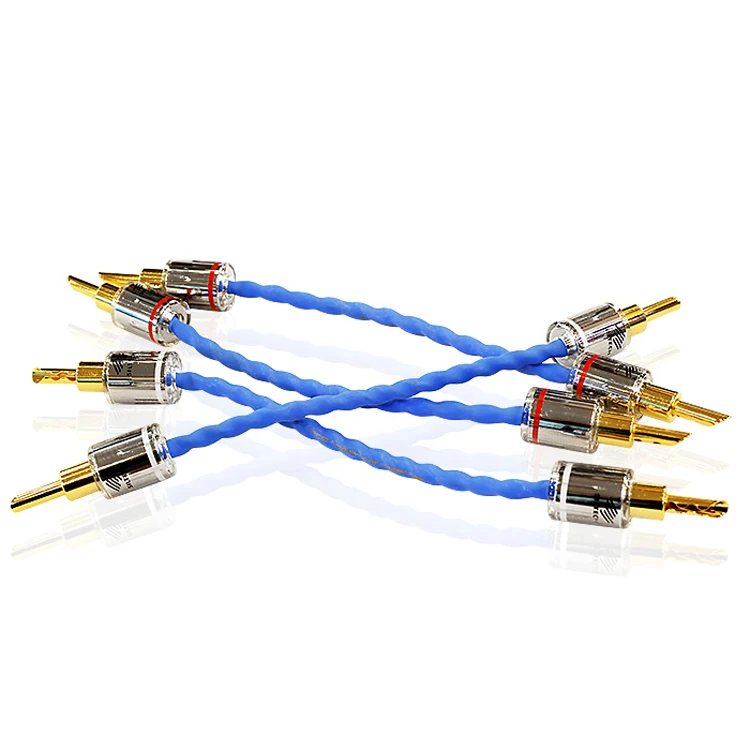 

15cm Siltech G7 Emperor Double Crown Jump cable Bradge cable for speakers with spade connectors silver-gold