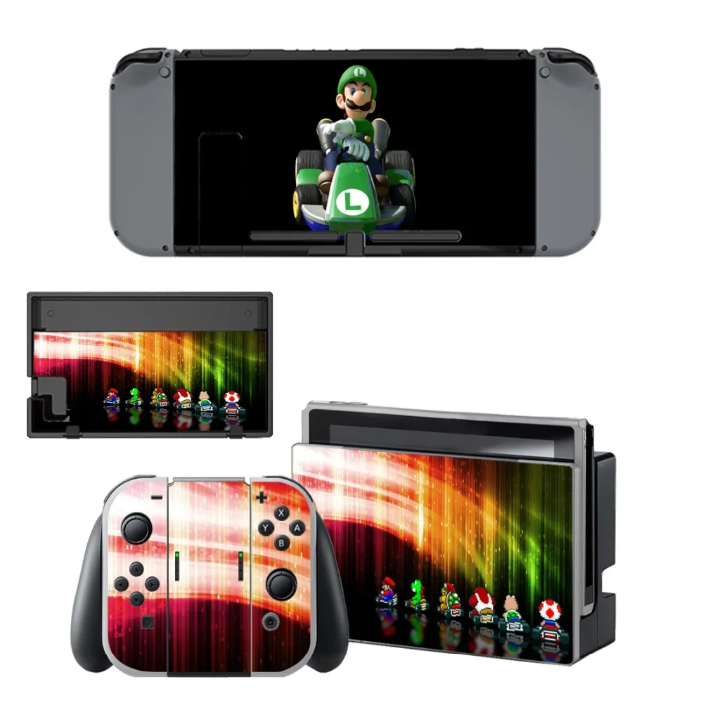 Для Super Mario Kart 8 наклейка протектор виниловая кожа Наклейка для Nintendo переключатель