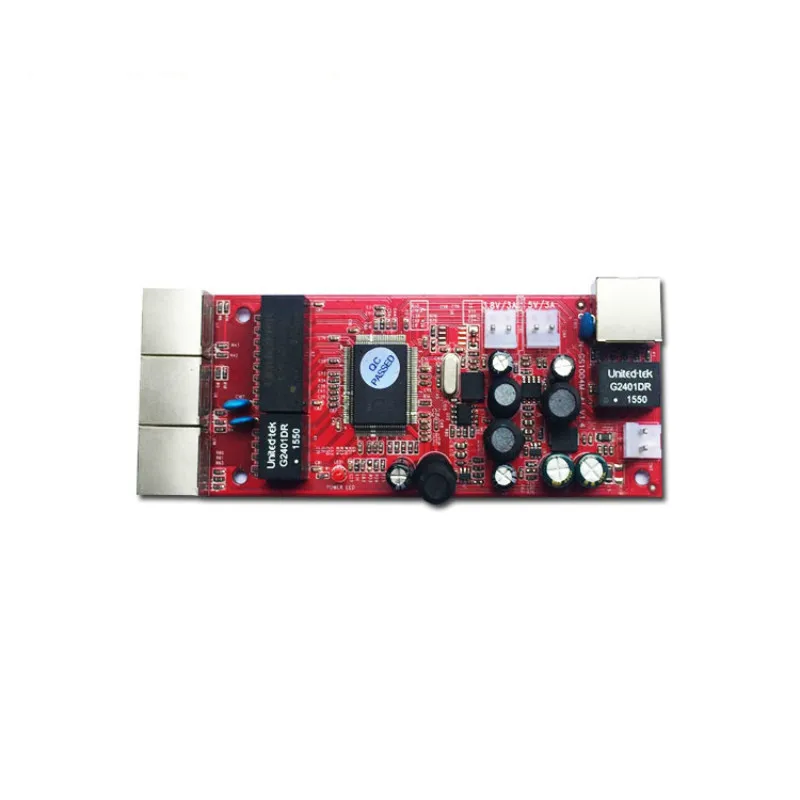 OEM/ODM 4 порта 10/100/1000 Мбит/с Управление ООН Ethernet коммутатор RJ45 порт неуправляемый