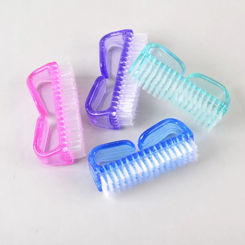 100 Pcs/lot Plastic Cleaning Brush Finger Nail Care Dust Brushes High