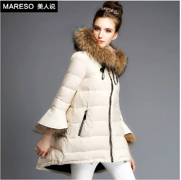 Free Shipping Brand Fashion Korea Parkas Coat Real Fur Hood Warm ... Free Shipping Brand Fashion Korea Parkas Coat Real Fur Hood Warm ...