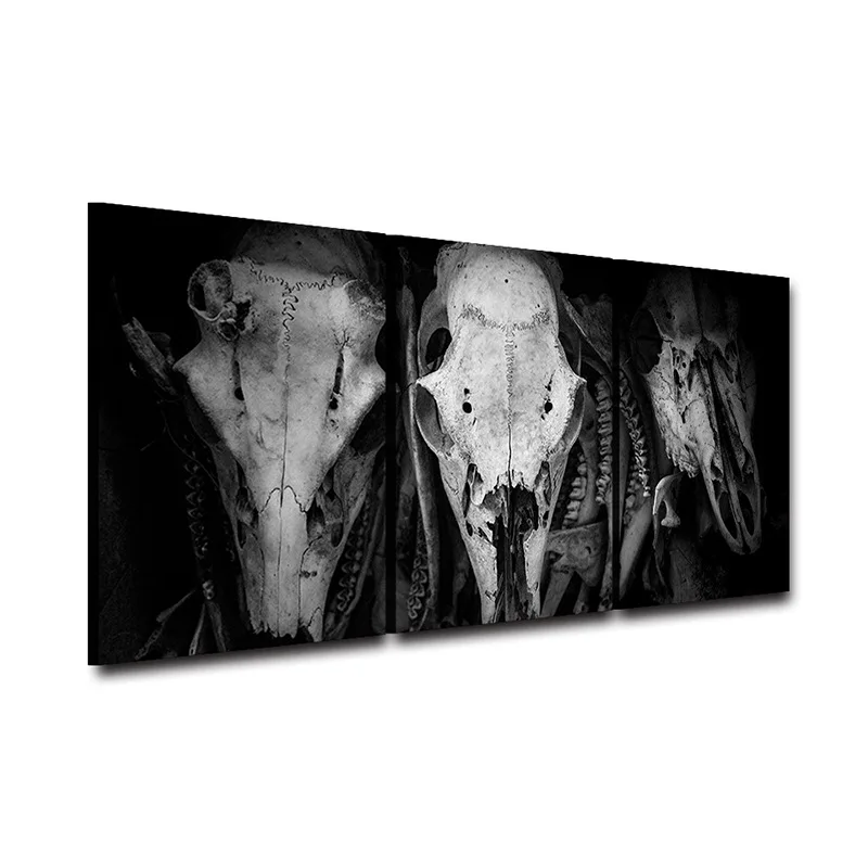 Животные череп художественный печатный рисунок на холсте Спрей картина маслом украшение напечатано домашний декор в рамке настенная художественная картина TP0002