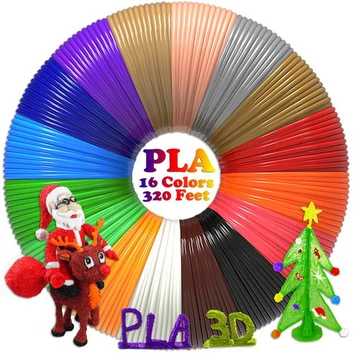 Dikale 3D Ручка DIY 3D печать карандаш PLA нити Три D ручки для рисования Impresora 3D Imprimant Stift подарок для детей и взрослых креативные игрушки - Цвет: PLA 96M 16Color