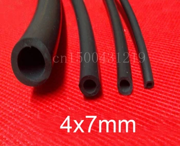 

4mm X 7mm Silicone Rubber Vacuum Tubing Black Silicone Rubber Hose