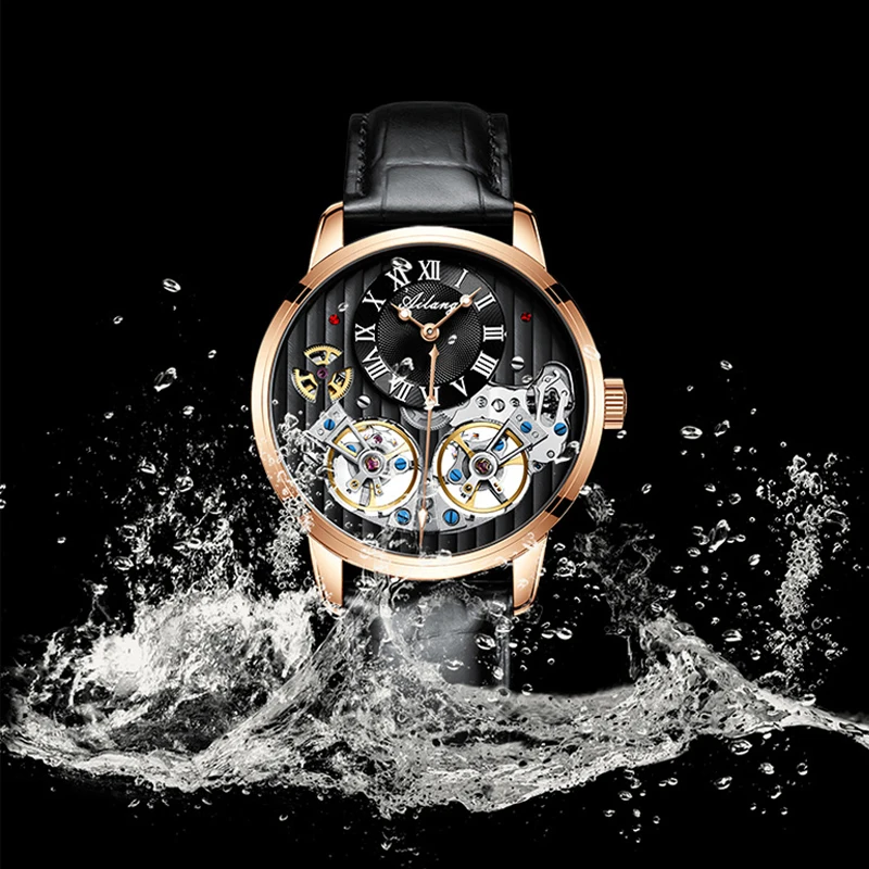 AILANG مزدوجة توربيون الرجال الساعات المعصم جلدية ساعات آلية التلقائي تحلق توربيون الساعات للماء 50 M Relogio AILANG مزدوجة توربيون الرجال الساعات المعصم جلدية ساعات آلية التلقائي تحلق توربيون الساعات للماء 50 M Relogio